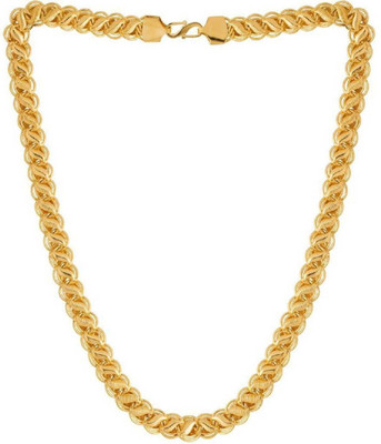 SMILE ME Traditional hip-hop Heart Golden long fancy Necklace chain for men boys male Gold-plated Plated Brass Chain