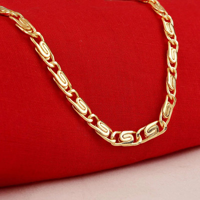 Atulenterprises pack of 1 gold-plated 22 inch of golden chain for boys and mens Alloy Chain