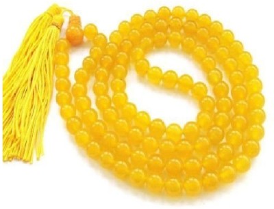 Ceylonmine01 Yellow Sapphire Stone mala Beads Stone Pukhraj For Men & Women Sapphire Crystal Necklace