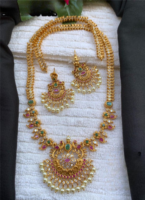 Rangrozo Jewellery Brass, Alloy Gold-plated Gold Jewellery Set(Pack of 1)