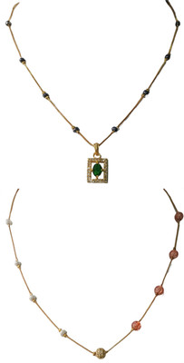 RDH Jewellery Sparkling Beads Gold-plated Plated Stainless Steel Chain