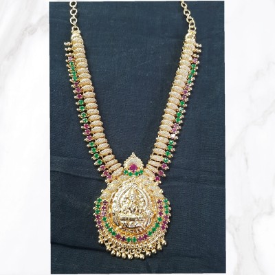 K A S Gold Covering Ruby Gold-plated Plated Brass Necklace