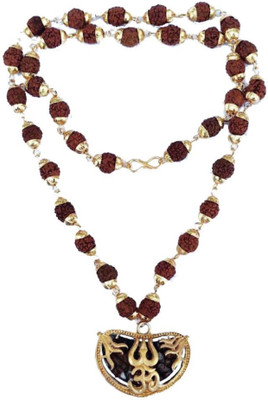 Basukiya OM TRISHUL LOCKET MALA Gold-plated, Silver Plated Dori Necklace