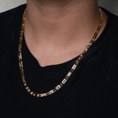 Jewellery Ze One Gram Gold Plated Imported Designer Chain 19.5 Inch Long Gold Plated Chain Gold-plated Plated Brass Chain
