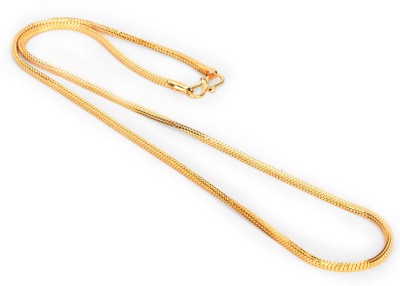 AanyaCentric 22 inches Long Everyday Wear Necklace Mala Gold-plated Plated Brass Chain