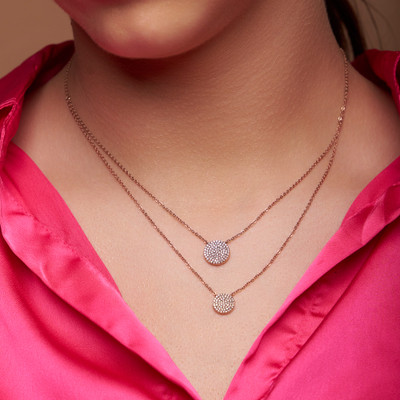 KYMEE KYMEE Sterling Silver Stylish Layered Style Necklace Sterling Silver Plated Silver Necklace