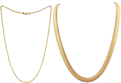 HEM RUPA The Perfect Necklace Chain for Men and Boys Gold-plated Plated Brass, Metal Chain