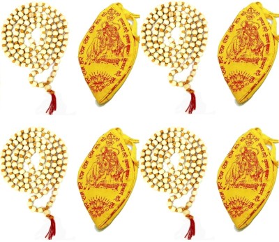 mPix Tulsi mala 108 Beads(pack of 4)with bag| tulsi mala for Wearing,Chanting & Pooja Beads Wood Chain