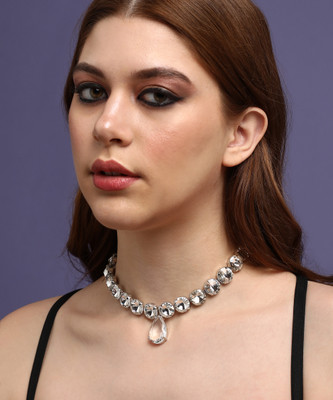SOHI Silver Plated Alloy Choker