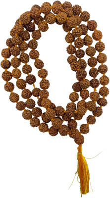 Naisha Rudraksha mala 108+1 Beads Seed Natural Himalaya 5 face Panch Mukhi Rudraksha Beads Rudraksha Chain