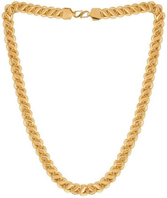 Sanaa Creations TEXTURED CHAIN WITH S-HOOK CLOSURE Gold-plated Plated Brass Chain