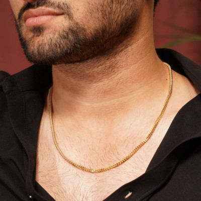 DAREBYGOLDENERA Anti Tarnish Plain Silk Design Gold-plated Plated Stainless Steel Chain