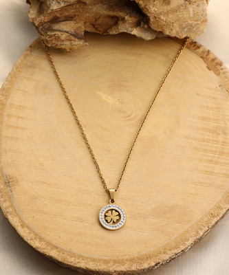 Dressberry Women's The Clover Pendant Necklace - California Gold Gold-plated Plated Alloy Necklace