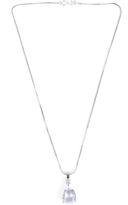 Opus Gems White Drop Chain Pendant Gold-plated Plated Alloy Chain