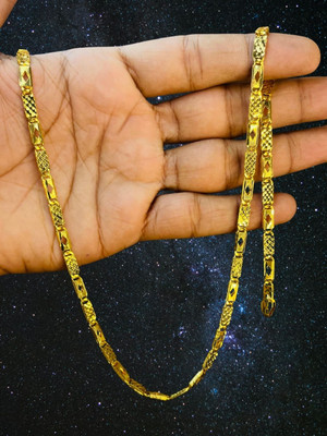 RKB SALES 1gm gold plated High Quality chain for men Gold-plated Plated Alloy Chain