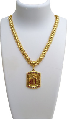 MANYA NOVELTY STORE Gold plated Maa chain pandent for Mens and Boys. Agate Gold-plated Plated Alloy Chain Set