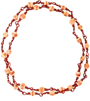 Mayapuri Tulsi Mala With Strong Copper Thread/Wire for Pooja/Prayer Tulsi Mala Wood Necklace