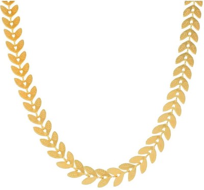 Aag Fancy Both Men And Women Golden Chain For DailyWear And For Gift Gold-plated Plated Brass Chain