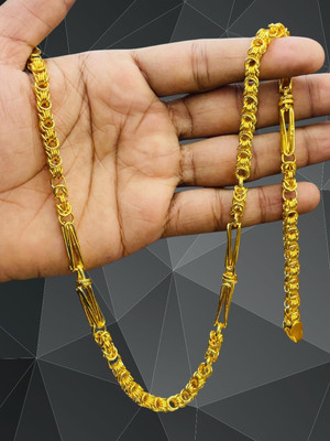 RKB SALES 1gm gold plated High Quality Indian Polished chain “20” Inch for men Gold-plated Plated Alloy Chain