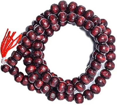 Shivtantra Red Sandalwood Mala Lal Spiritually Energized Chandan Mala with 108 Beads Wood Necklace