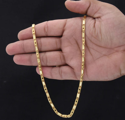 TULMISHA 1 gram High Quality Indian Polished “20” Inches Gold Chain for Men and boy Gold-plated Plated Alloy Chain