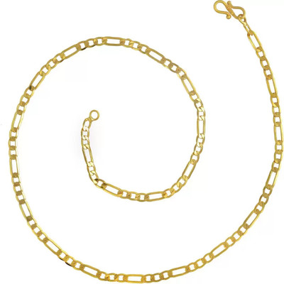 Faizam Collection Chain For Boys Classic gold Chain for Men and Boys Silver Plated Alloy Chain