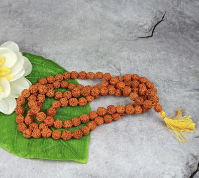 Basukiya 5 Mukhi Rudraksha Mala Energised Wood Necklace