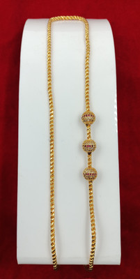 PBM CREATIONS Gold Plated 3 BALL Mop/Mugappu/Mogappu Saradu Chain for Women & Girls Gold-plated Plated Copper Chain