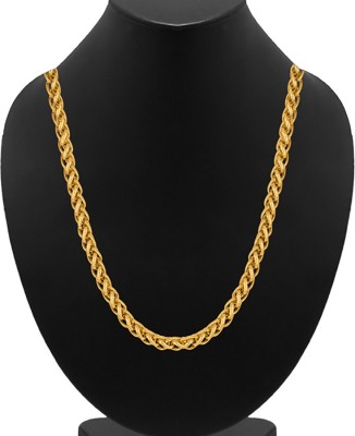 Fashion Frill Gold Chain For Men Golden Curb 20 Inches For Boys Men Gold-plated Plated Brass Chain