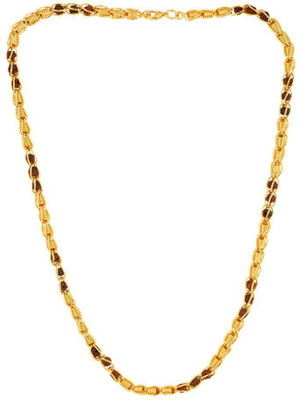 Sanaa Creations Mahadev Extension Rudraksha Beads Rope Chain Gold-plated Plated Brass Chain