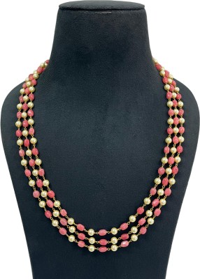 SVJC Onyx, Pearl Gold-plated Plated Brass Necklace