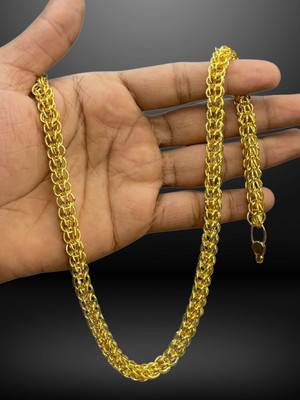 RKB SALES 1gm gold plated High Quality chain for men Gold-plated Plated Alloy Chain