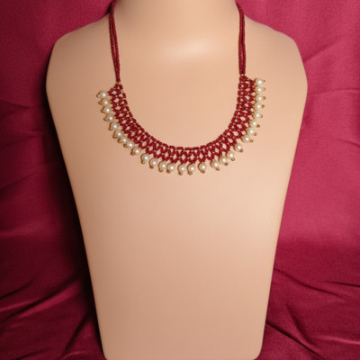 PVG Horizon Designer Ethnic Traditional Valadanda Handcrafted Choker pearl drop style Beads Gold-plated Plated Metal Necklace