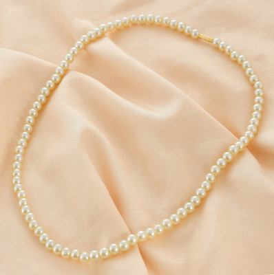 house of common Natural spiritual powers 24 Inch Single Layer Moti mala Girls/Women Pearl Mother of Pearl Necklace