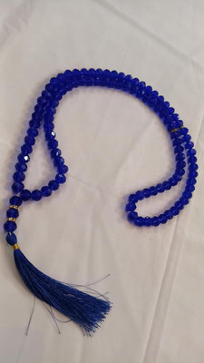 TreasureTree Islamic Salat Prayer Tasbih - 100 Crystal White Beads - Tasbeeh for Dhikr, Zikr Agate Alloy Chain