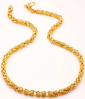 RIYAASHI Gold Plated Chain for men and women Gold-plated Plated Brass Chain Gold-plated Plated Brass Chain