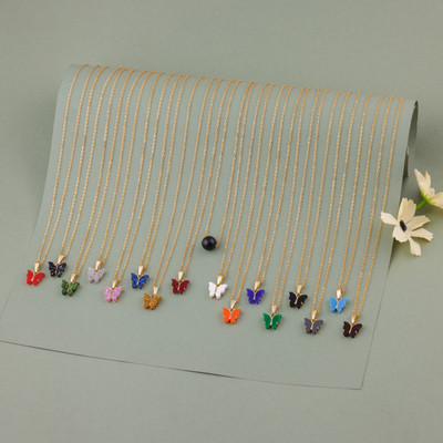 suvarn palace Stylish Butterfly Charm Pendant Necklace with Adjustable Chain for Women Gold-plated Plated Alloy Chain Set