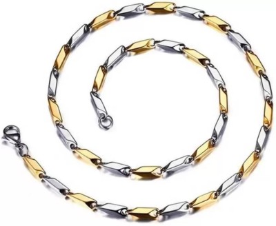 vien Golden Silver Mens Chain Jewellery for boys Rice Design Gold-plated, Silver Plated Stainless Steel Chain