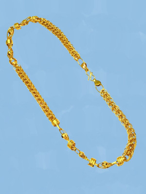 RKB SALES 1gm gold plated High Quality Indian Polished chain men Gold-plated Plated Alloy Chain