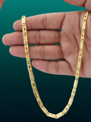 RKB SALES 1 gm high quality gold plated men's chain Gold-plated Plated Alloy Chain