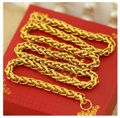 MaatPita Maatpita stylish attractive Gold Chain(23 INCH)Water & Sweat Proof JGS-141 Gold-plated Plated Brass Chain
