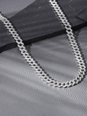 GIVA 925 Silver Highness Chain For Him|Gift for Men|Lifetime Plating|6 Month Warranty Rhodium Plated Sterling Silver Chain
