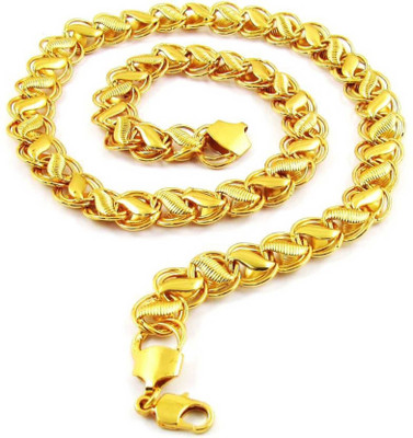 SHUBHART Stylish & Trendy Gold-plated Plated Brass Chain