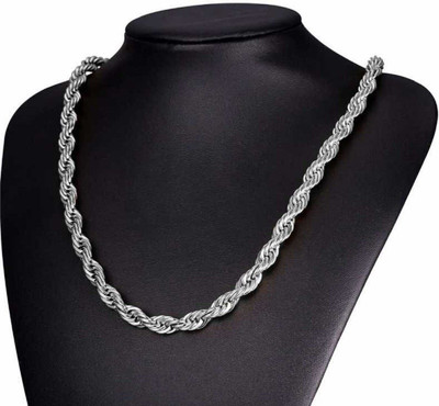 Basukiya Silver Plated Stainless Steel Chain