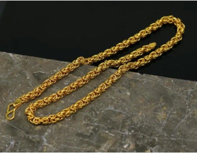 MaatPita Maatpita Men's 14k Gold Figaro Chain (20 INCH)Water & Sweat Proof JGS040 Gold-plated Plated Brass Chain