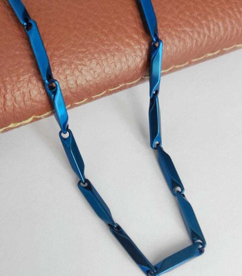 Royce Classic Blue Stainless Steel Chain for Men & Boys Silver Plated Stainless Steel Chain