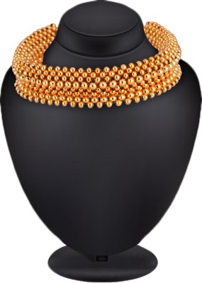 IGA COLLECTION Traditional Stylish Thushi Necklace Set Jewellery for Women and Girls Pearl Gold-plated Plated Copper Necklace