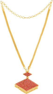 MARIGOLD MERAGOLD CP 89 RED Ruby Gold-plated Plated Copper Necklace