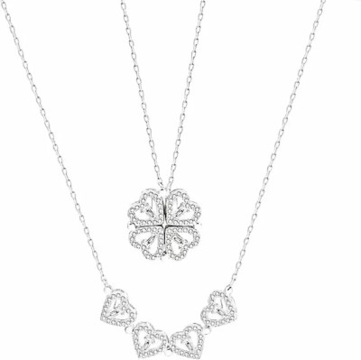 bandhan Cubic Zirconia Silver Plated Stainless Steel Necklace