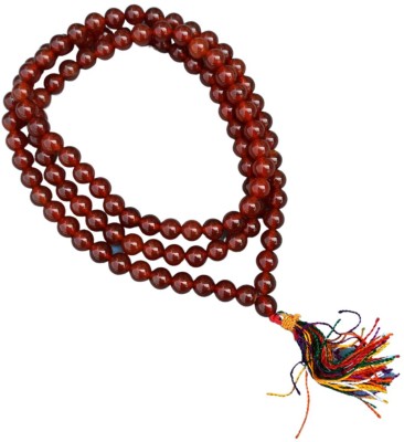 Maitri Export Red Onyx Japa Mala Crystal Stone Necklace